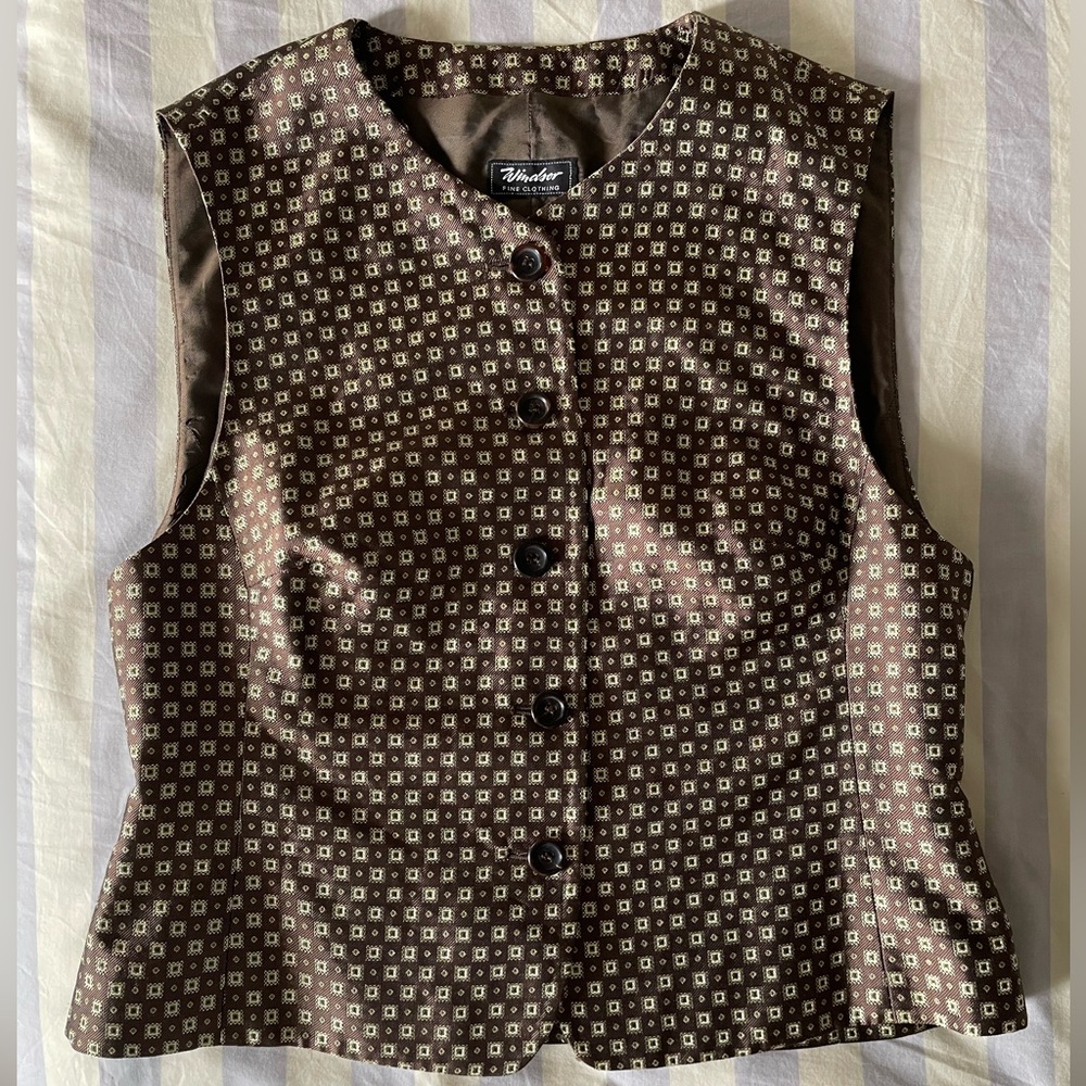 vintage 100% silk vest